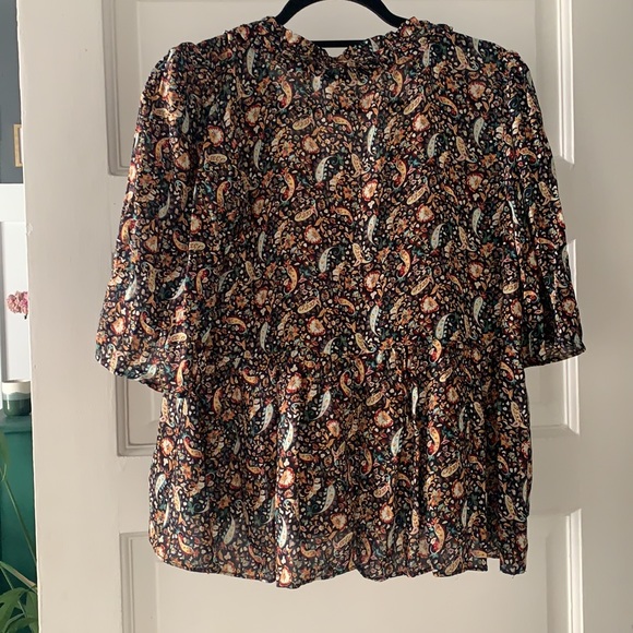 Zara Peasant Flow top. NWT. Size S - Picture 3 of 3